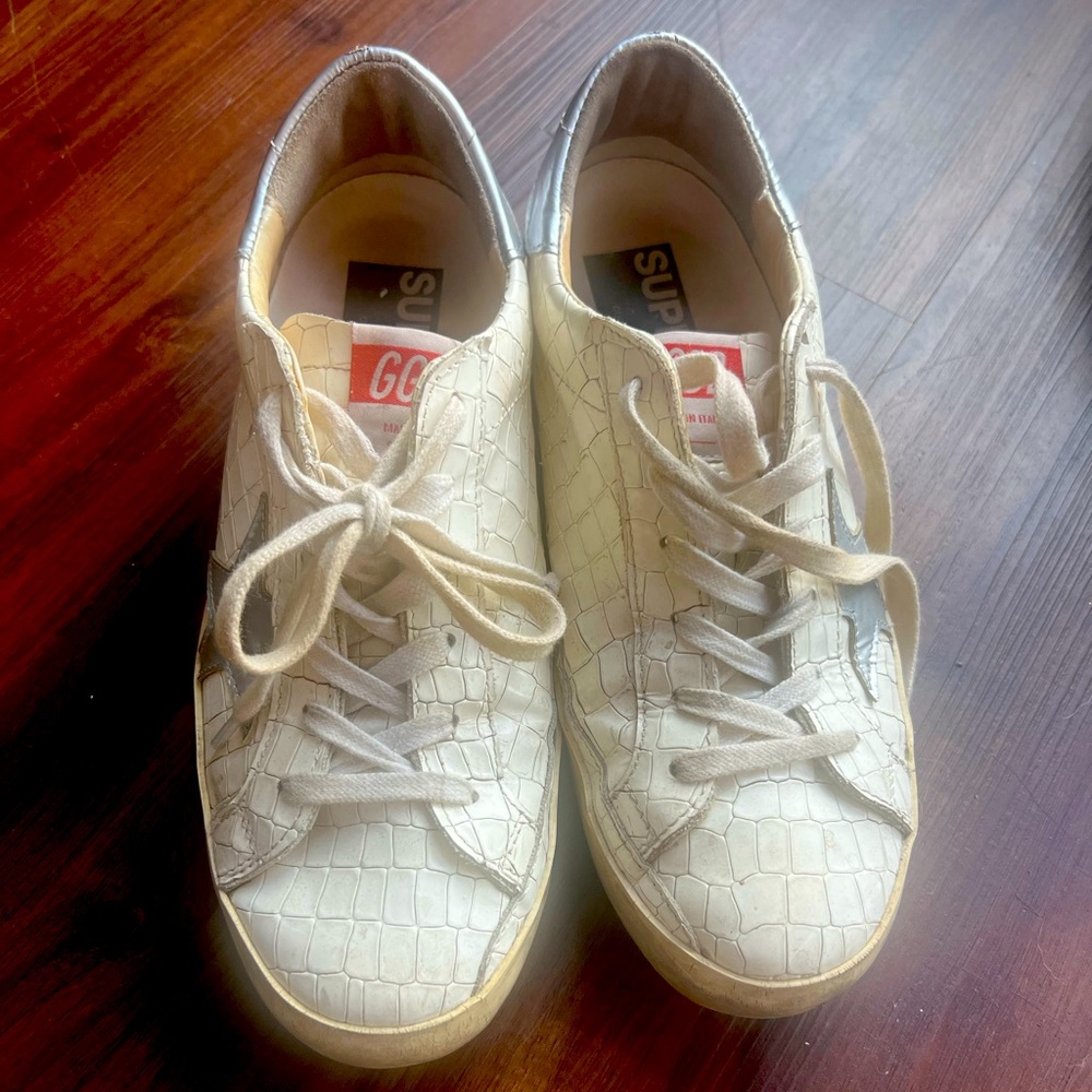 Golden Goose embossed sneakers size 6.5